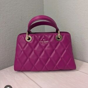 Kate Spade Magenta Quilted Satchel